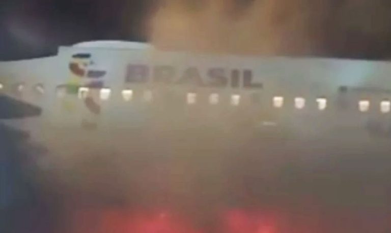 São Paulo (SP), 05/12/2025 - Incêndio em avião no aeroporto de Guarulhos. Foto: contadorevoltado/Instagram