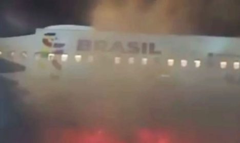 download São Paulo (SP), 05/12/2025 - Incêndio em avião no aeroporto de Guarulhos. Foto: contadorevoltado/Instagram